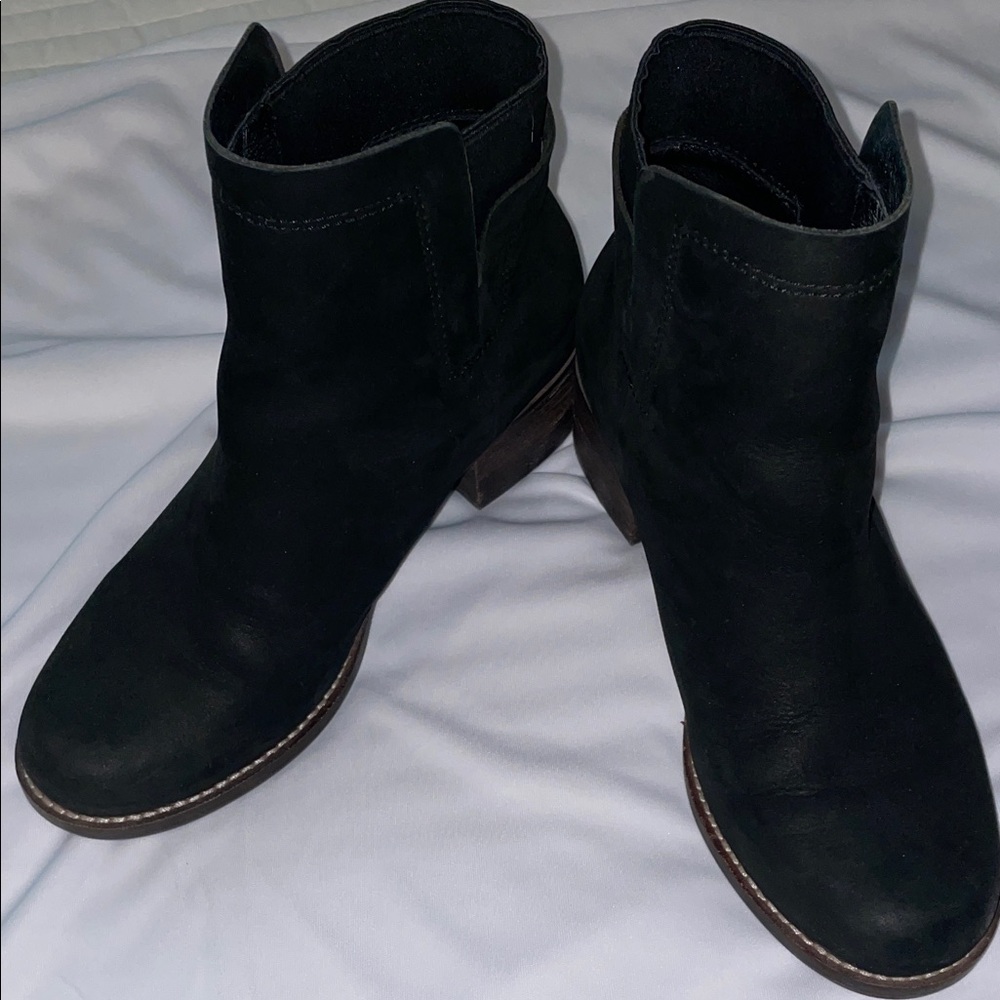 Women's Black Suede Ankle Boots